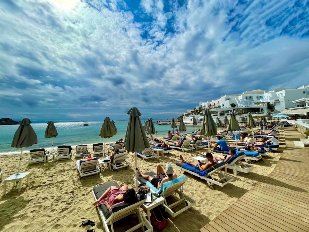 Acrogiali Beachfront Hotel Mykonos Platis Gialos Exterior foto