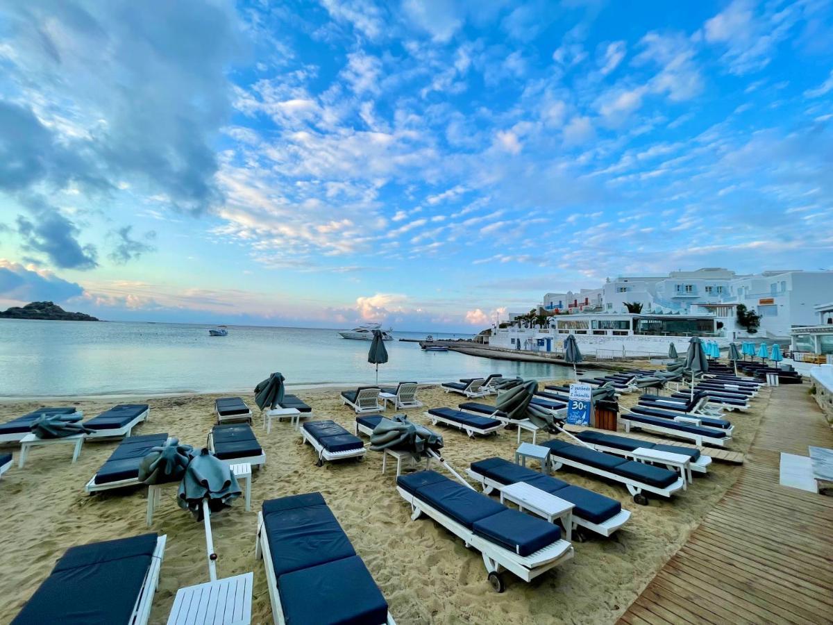 Acrogiali Beachfront Hotel Mykonos Platis Gialos Exterior foto