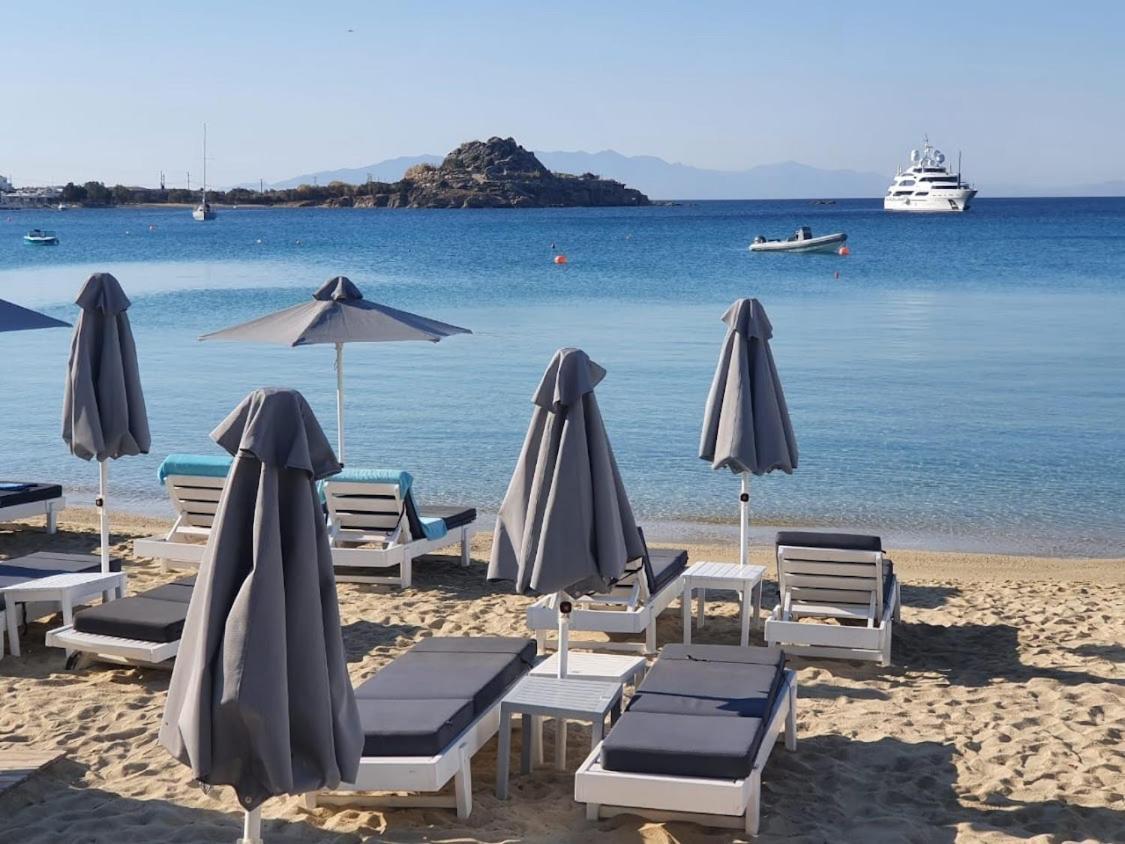 Acrogiali Beachfront Hotel Mykonos Platis Gialos Exterior foto