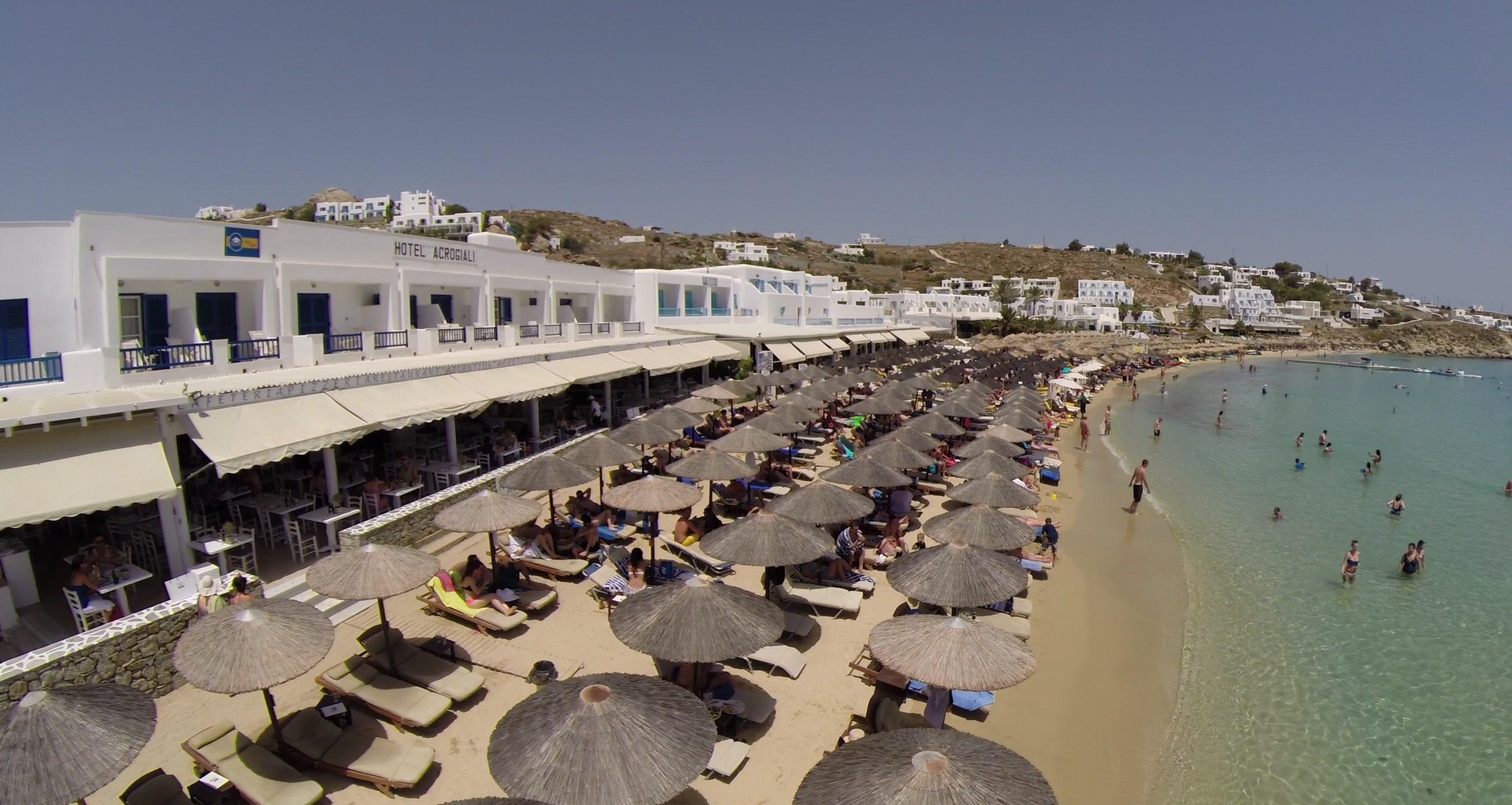 Acrogiali Beachfront Hotel Mykonos Platis Gialos Exterior foto